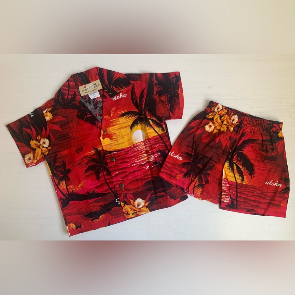 Royal Hawaiian Creations Baby Boy 2pc Set Sz 6 Months